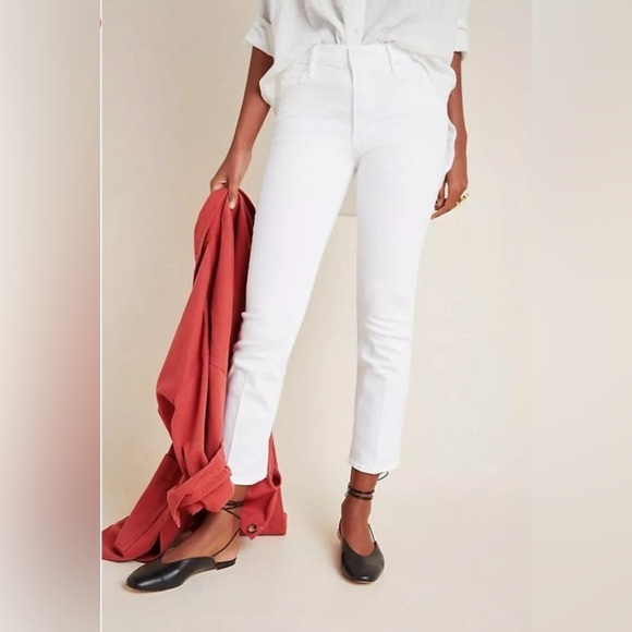 Anthropologie Mother Mid Rise Dazzler Ankle Fairest Of Them All Jeans Size 33 - Picture 12 of 12